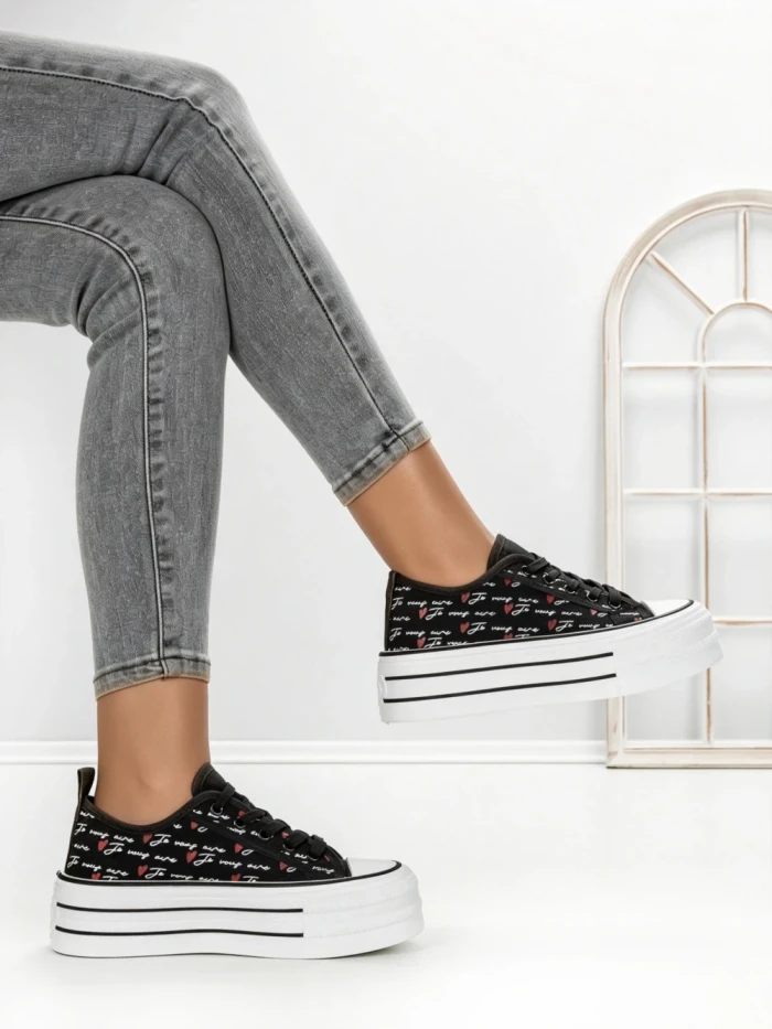 Tenisi Dama 885-4A BLACK | RED JIN