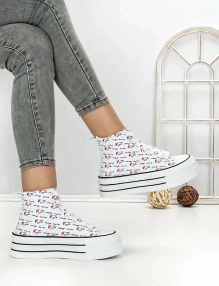 Tenisi Dama 813-4B WHITE | RED JIN