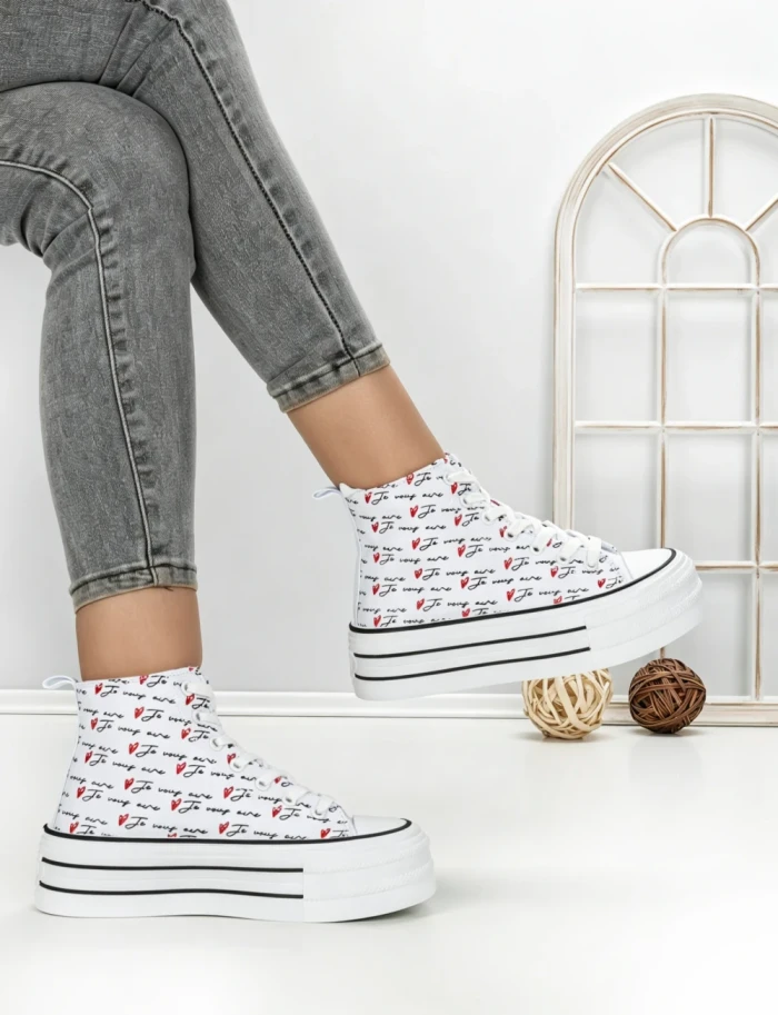 Tenisi Dama 813-4B WHITE | RED JIN