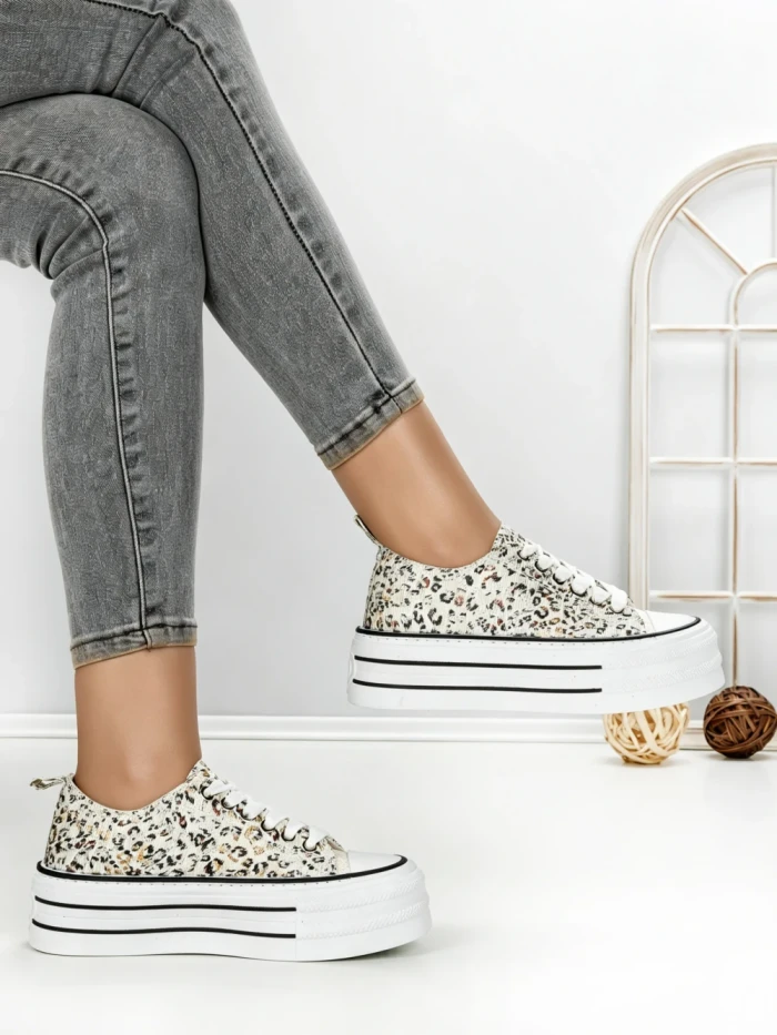 Tenisi Dama 888-4A LEOPARD-BLACK | RED JIN