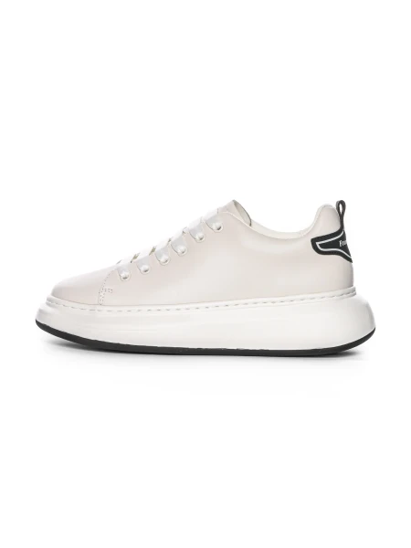 Pantofi Sport Barbati din piele naturala 51191 Alb-Neg... » MeiShop.Ro