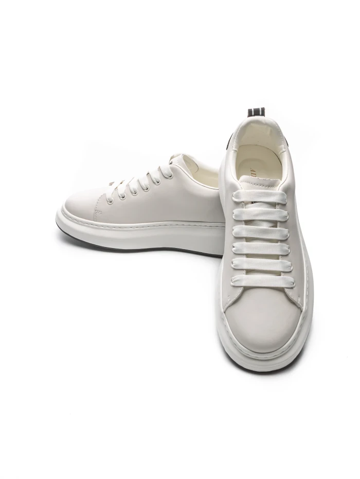 Pantofi Sport Barbati din piele naturala 51191 Alb-Neg... » MeiShop.Ro