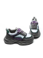 Pantofi Sport Dama din piele naturala HD8685 GREY-GREEN | ADVANCER