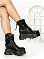 Ghete Dama cu Platforma 68WL6 BLACK | MEI