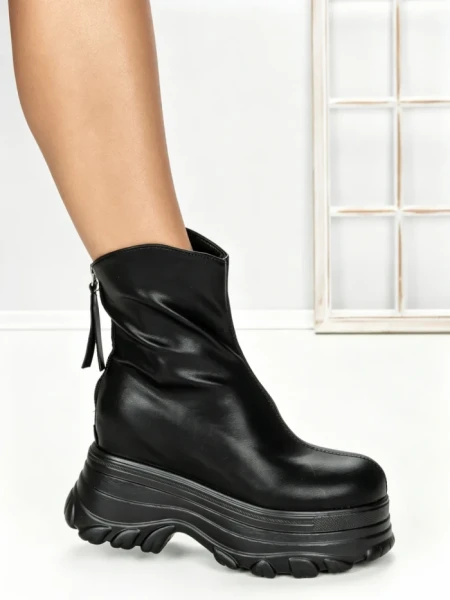 Ghete Dama cu Platforma 68WL6 BLACK | MEI