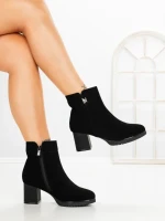 Botine cu Toc Gros 6AH33 BLACK | MEI