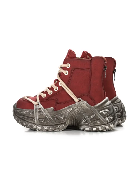 Ghete Dama din piele naturala 10806 Rosu | Advancer » MeiShop.Ro