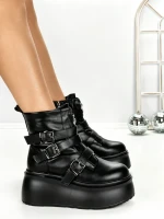 Ghete Dama cu Platforma 56WL13 BLACK | MEI