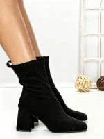 Botine cu Toc Gros 6GS10 BLACK | MEI