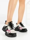 Pantofi Sport Dama din piele naturala Y5786 CREAM-RED | ADVANCER