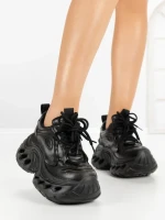 Pantofi Sport Dama cu Platforma 3607-1 BLACK | MEI