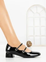 Pantofi cu Toc mic 8241 BLACK | CM