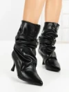 Botine cu Toc Subtire 6XKK8 BLACK | MEI