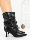 Botine cu Toc Subtire 6XKK8 BLACK | MEI