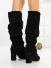 Cizme Dama cu Toc 6XKK11 BLACK | MEI