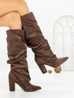 Cizme Dama cu Toc 6XKK11 BROWN | MEI