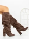 Cizme Dama cu Toc 6XKK11 BROWN | MEI