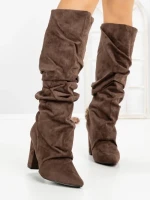 Cizme Dama cu Toc 6XKK11 BROWN | MEI