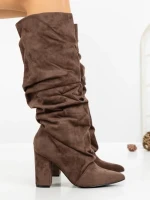 Cizme Dama cu Toc 6XKK11 BROWN | MEI