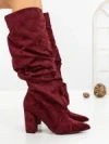 Cizme Dama cu Toc 6XKK11 WINE | MEI
