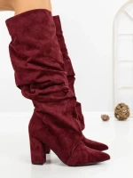 Cizme Dama cu Toc 6XKK11 WINE | MEI
