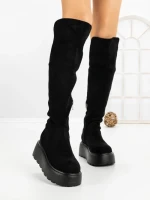 Cizme Dama cu Platforma 68WL26 BLACK | MEI