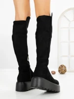Cizme Dama cu Platforma 68WL26 BLACK | MEI