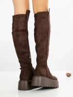 Cizme Dama cu Platforma 68WL26 DARK BROWN | MEI
