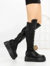Cizme Dama cu Platforma 68WL26 BLACK | MEI