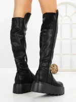 Cizme Dama cu Platforma 68WL26 BLACK | MEI