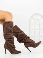 Cizme Dama cu Toc 6XKK9 BROWN | MEI