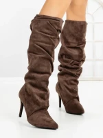 Cizme Dama cu Toc 6XKK9 BROWN | MEI