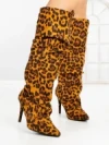 Cizme Dama cu Toc 6XKK9 BROWN TIGER | MEI