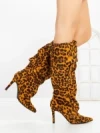 Cizme Dama cu Toc 6XKK9 BROWN TIGER | MEI