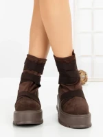 Ghete Dama cu Platforma 56WL1 DARK BROWN | MEI