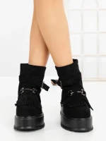 Ghete Dama cu Platforma 6ZP12 BLACK | MEI