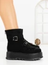 Ghete Dama cu Platforma 6ZP12 BLACK | MEI