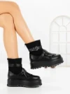 Ghete Dama cu Platforma 6ZP12 BLACK | MEI