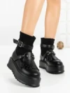 Ghete Dama cu Platforma 6ZP12 BLACK | MEI