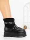 Ghete Dama cu Platforma 6ZP12 BLACK | MEI
