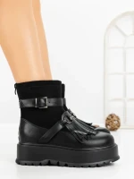 Ghete Dama cu Platforma 6ZP12 BLACK | MEI