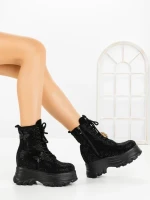 Ghete Dama cu Platforma 68WL8 BLACK | MEI