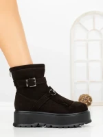 Ghete Dama cu Platforma 6ZP12 BROWN | MEI