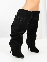 Cizme Dama cu Toc 6XKK5 BLACK | MEI