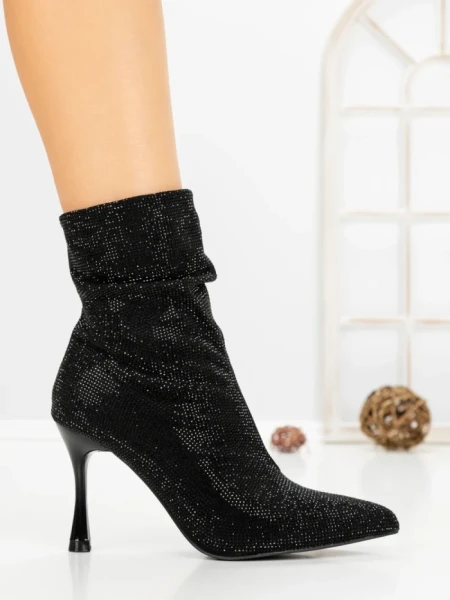 Botine cu Toc Subtire 6GS30 BLACK | MEI