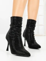 Botine cu Toc Subtire 6GS30 BLACK | MEI