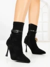 Botine cu Toc Subtire 6GS31 BLACK | MEI
