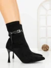 Botine cu Toc Subtire 6GS31 BLACK | MEI