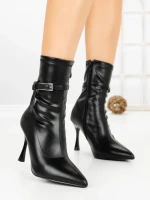 Botine cu Toc Subtire 6GS31 BLACK | MEI