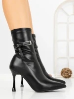 Botine cu Toc Subtire 6GS31 BLACK | MEI